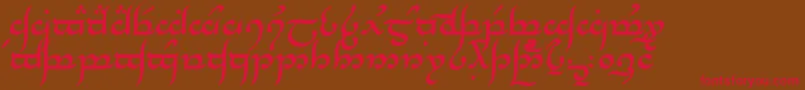 TengwarAnnatarBold Font – Red Fonts on Brown Background