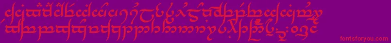 TengwarAnnatarBold Font – Red Fonts on Purple Background