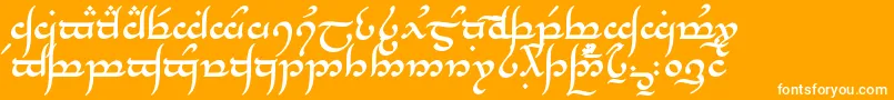 TengwarAnnatarBold Font – White Fonts on Orange Background