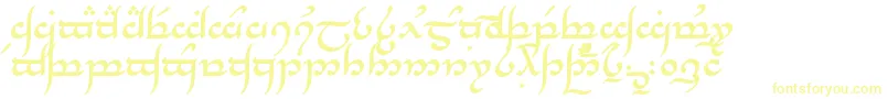 フォントTengwarAnnatarBold – 白い背景に黄色の文字