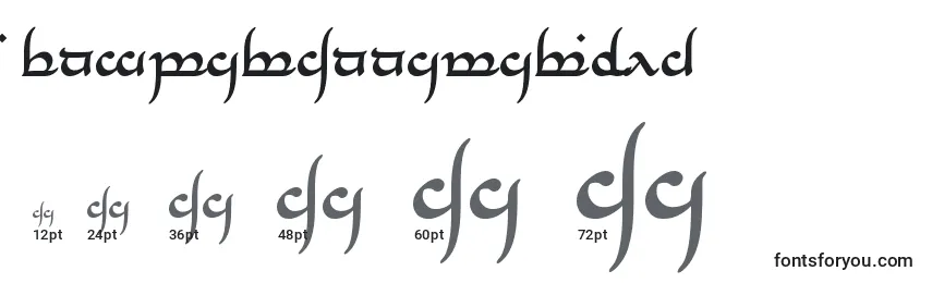 TengwarAnnatarBold Font Sizes