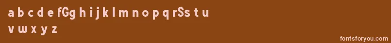 Шрифт GrotesSansDemo – розовые шрифты на коричневом фоне