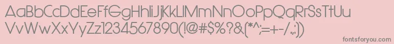 Hasteristicobold-fontti – harmaat kirjasimet vaaleanpunaisella taustalla