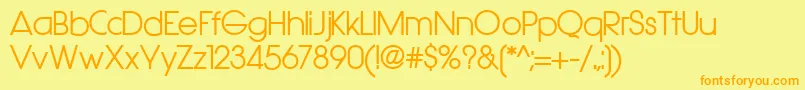 Hasteristicobold Font – Orange Fonts on Yellow Background