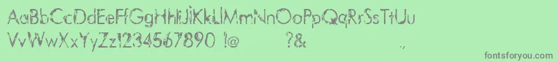 Vtksparadoxo Font – Gray Fonts on Green Background