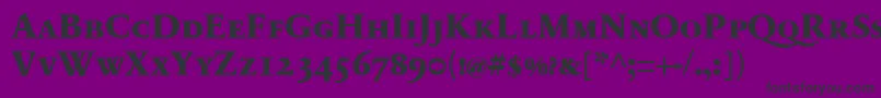 SabonnextLtExtraboldSmallCaps Font – Black Fonts on Purple Background