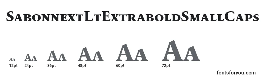 SabonnextLtExtraboldSmallCaps Font Sizes