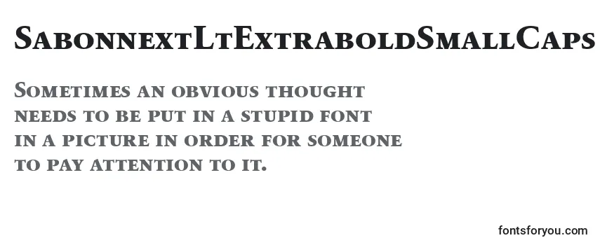 Review of the SabonnextLtExtraboldSmallCaps Font