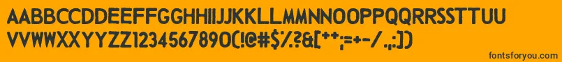 TalkingBaseball Font – Black Fonts on Orange Background