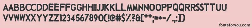 フォントTalkingBaseball – ピンクの背景に黒い文字
