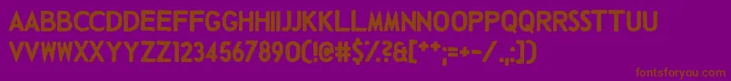 Шрифт TalkingBaseball – коричневые шрифты на фиолетовом фоне