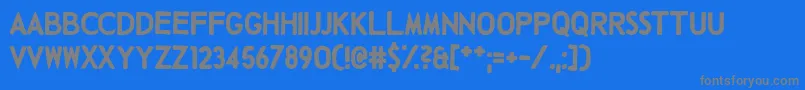 フォントTalkingBaseball – 青い背景に灰色の文字
