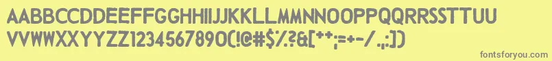 TalkingBaseball Font – Gray Fonts on Yellow Background