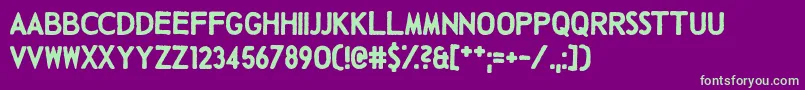 TalkingBaseball Font – Green Fonts on Purple Background