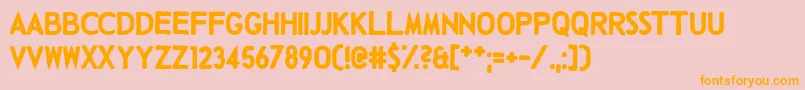 TalkingBaseball Font – Orange Fonts on Pink Background