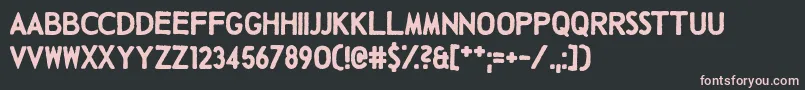 Шрифт TalkingBaseball – розовые шрифты на чёрном фоне
