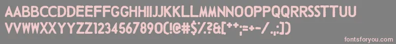 TalkingBaseball Font – Pink Fonts on Gray Background