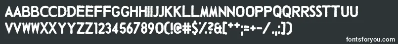 TalkingBaseball Font – White Fonts on Black Background