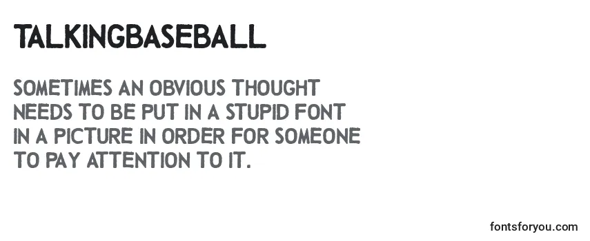 Przegląd czcionki TalkingBaseball