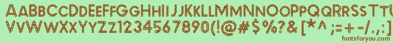 Malache Font – Brown Fonts on Green Background