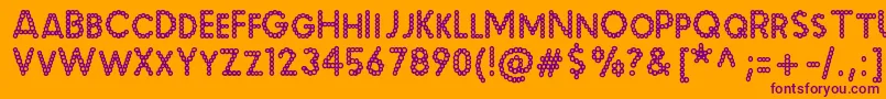 Malache Font – Purple Fonts on Orange Background