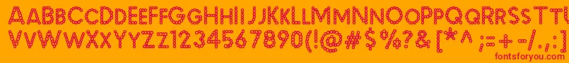 Malache Font – Red Fonts on Orange Background