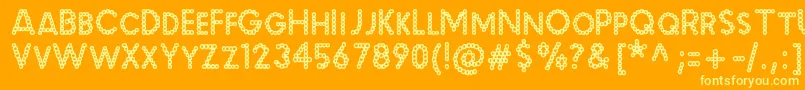 Malache Font – Yellow Fonts on Orange Background