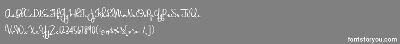BmdWeddingChardonnay Font – White Fonts on Gray Background