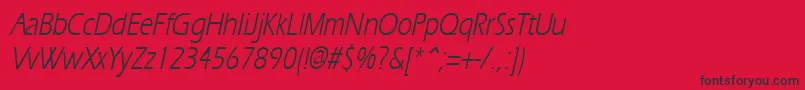 ErgoecondensedItalic Font – Black Fonts on Red Background