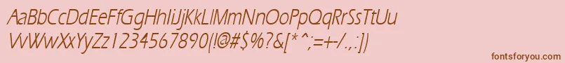 ErgoecondensedItalic Font – Brown Fonts on Pink Background