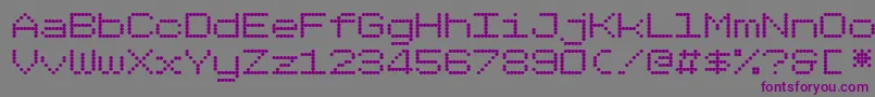 Шрифт Dotimatrix7 – фиолетовые шрифты на сером фоне