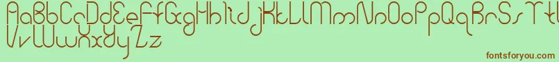 BauhausTwo Font – Brown Fonts on Green Background