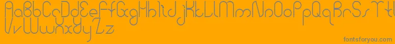 BauhausTwo-Schriftart – Graue Schriften auf orangefarbenem Hintergrund