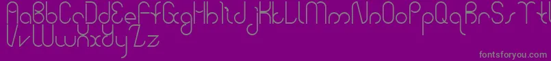 BauhausTwo-Schriftart – Graue Schriften auf violettem Hintergrund