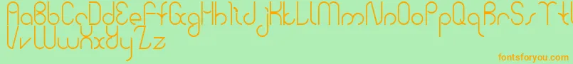 BauhausTwo Font – Orange Fonts on Green Background