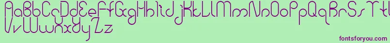 BauhausTwo Font – Purple Fonts on Green Background