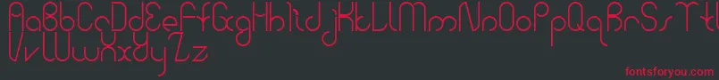 BauhausTwo Font – Red Fonts on Black Background
