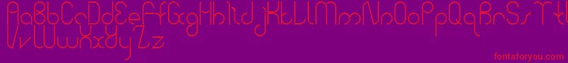 BauhausTwo Font – Red Fonts on Purple Background