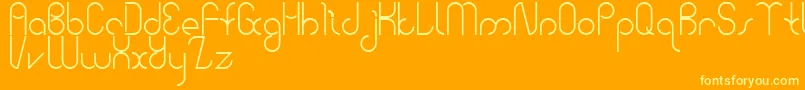 BauhausTwo Font – Yellow Fonts on Orange Background