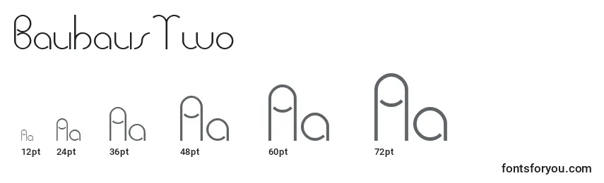Размеры шрифта BauhausTwo