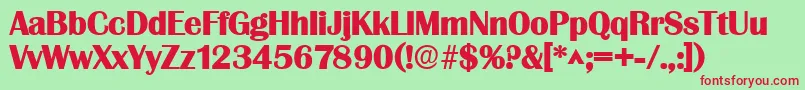 GrenoblelhBold Font – Red Fonts on Green Background