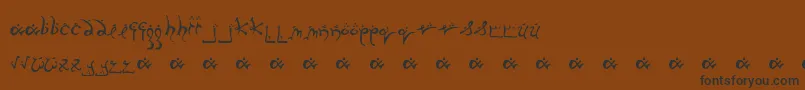 RunningSmobble Font – Black Fonts on Brown Background