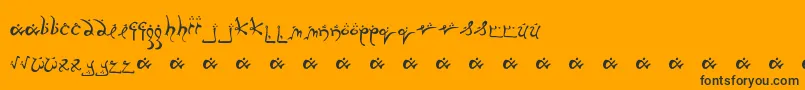 Шрифт RunningSmobble – чёрные шрифты на оранжевом фоне