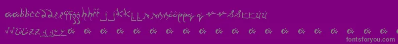 RunningSmobble Font – Gray Fonts on Purple Background