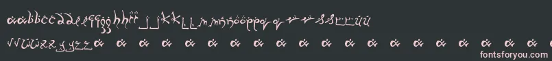 RunningSmobble Font – Pink Fonts on Black Background