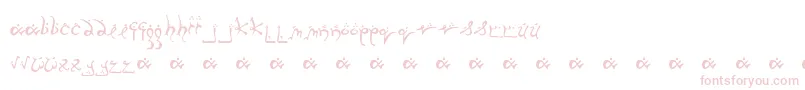 RunningSmobble-Schriftart – Rosa Schriften auf weißem Hintergrund