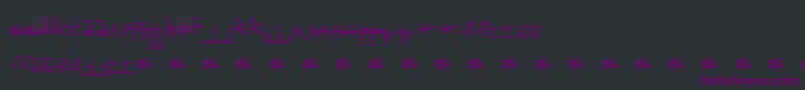 Шрифт RunningSmobble – фиолетовые шрифты на чёрном фоне