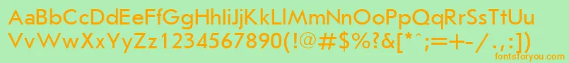 JournalsansCyrillic Font – Orange Fonts on Green Background