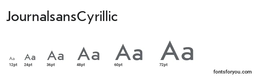 Размеры шрифта JournalsansCyrillic