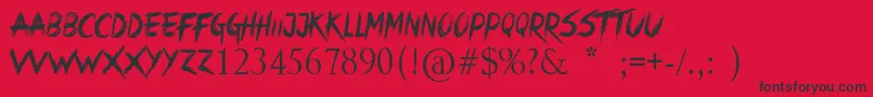 CrimesTimesSix Font – Black Fonts on Red Background